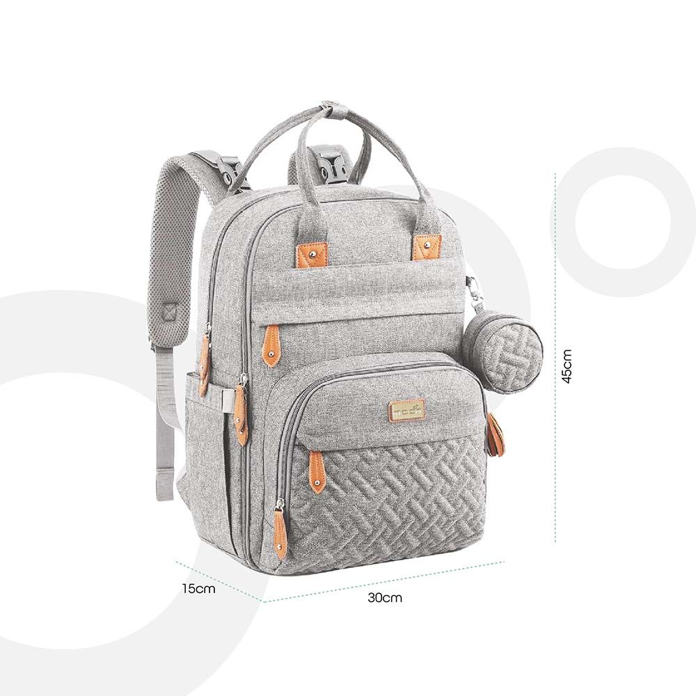 MOON - Kary Me Diaper Bag Backpack - Light Grey