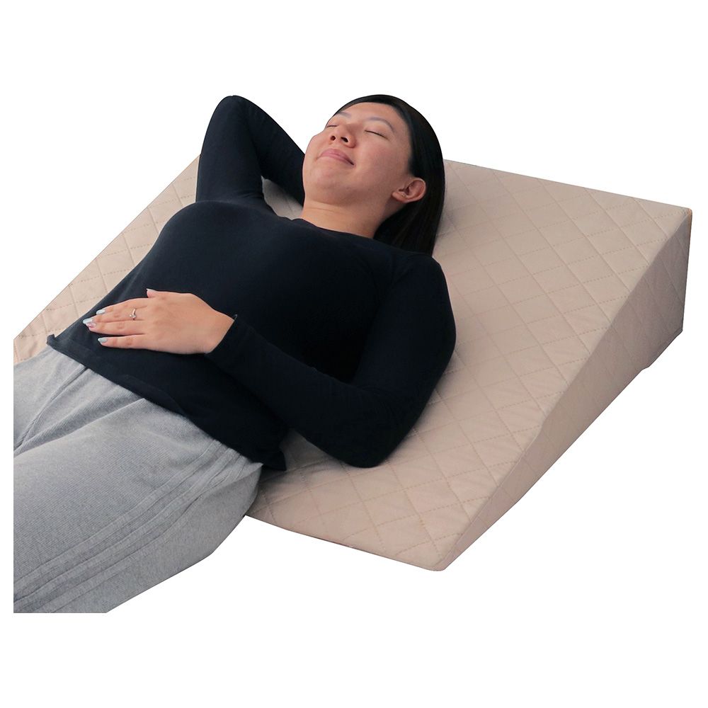 MOON - Wedge Pillow For Acid Reflux/Post Surgery/ Snoring Beige