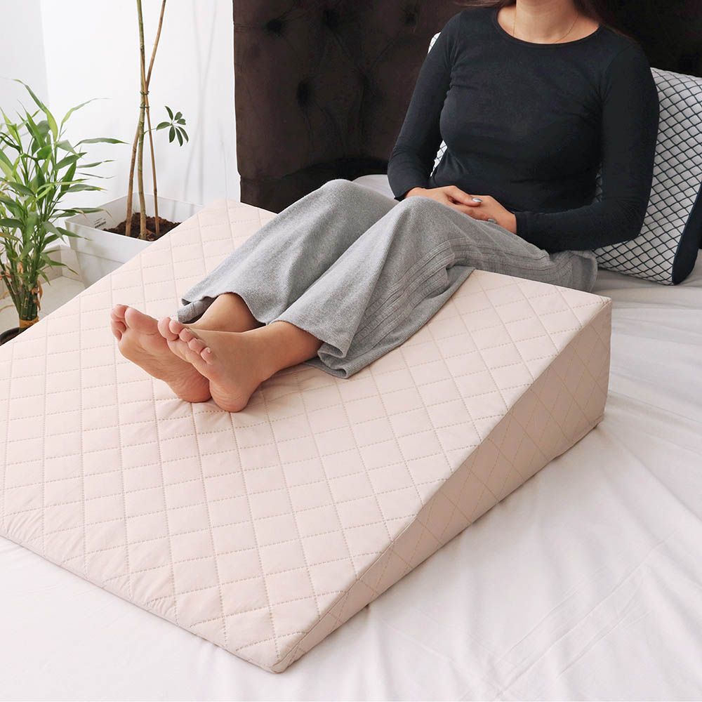 MOON - Wedge Pillow For Acid Reflux/Post Surgery/ Snoring Beige