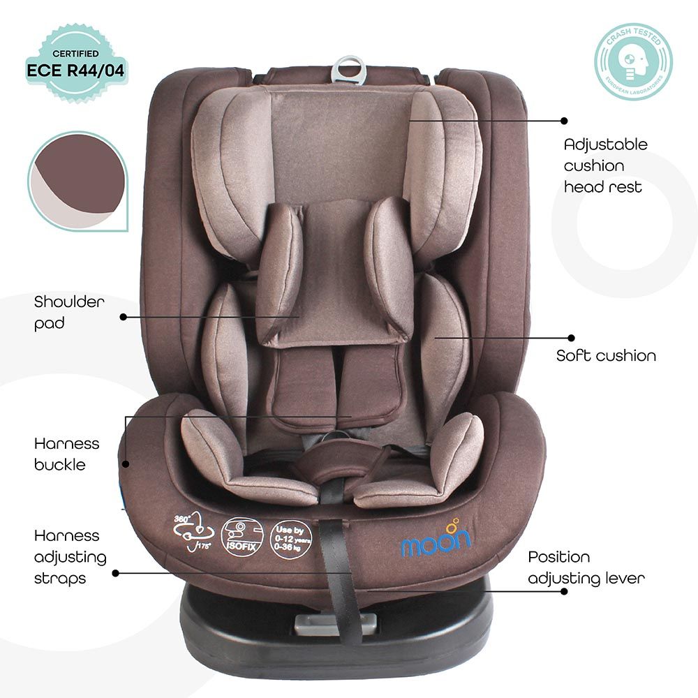 MOON - Rover Baby Car seat Group:0+/I/II/III - Brown