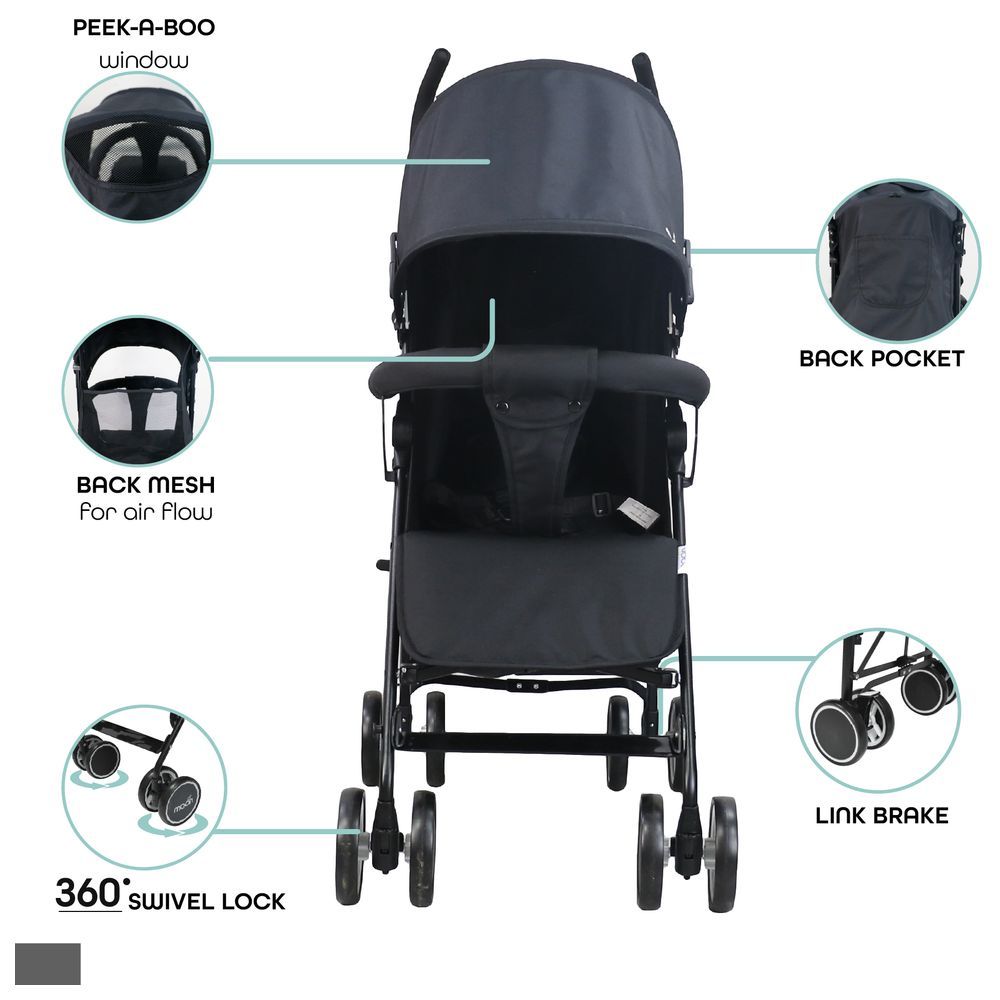 Moon - Neo Plus Travel Stroller - Dark Grey