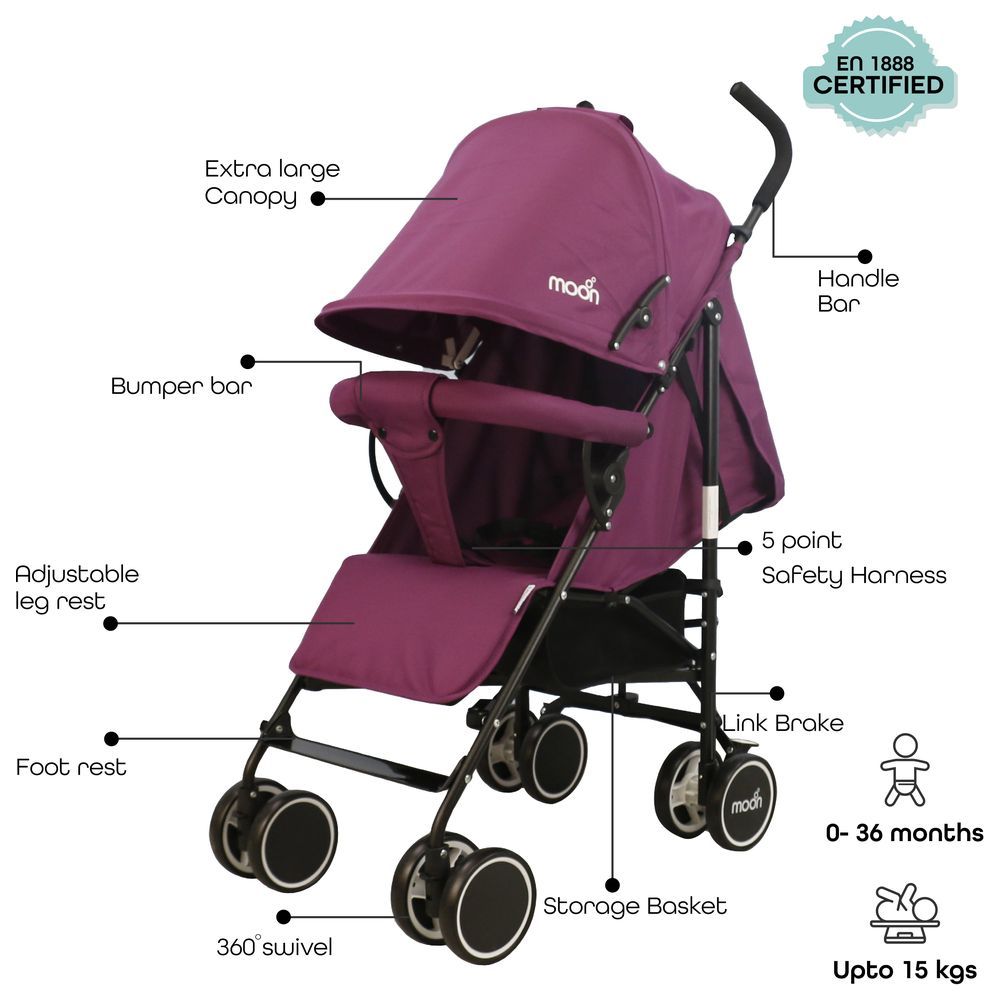 Moon - Neo Plus Travel Stroller - Purple