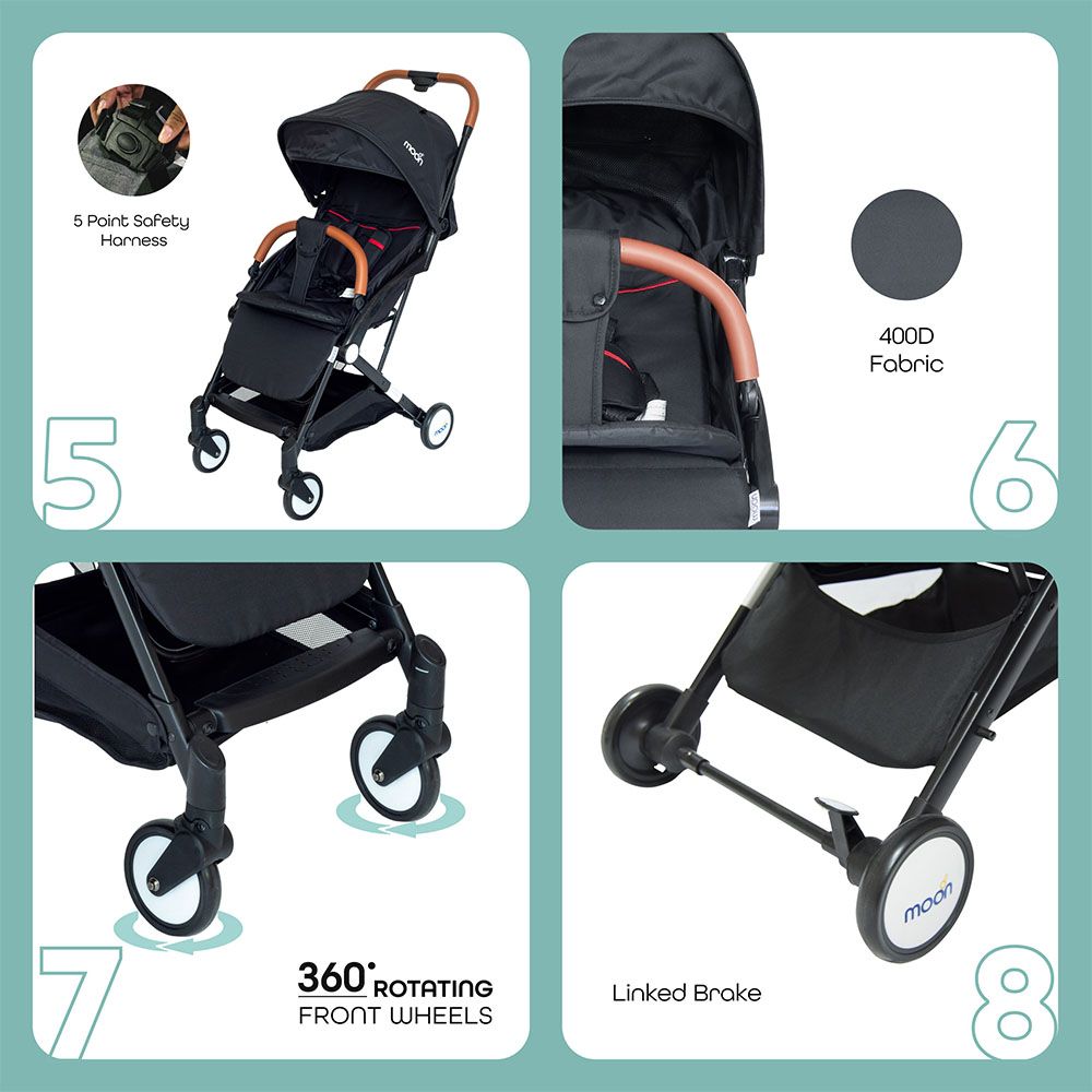 Moon Ritzi Travel Cabin Stroller - Black