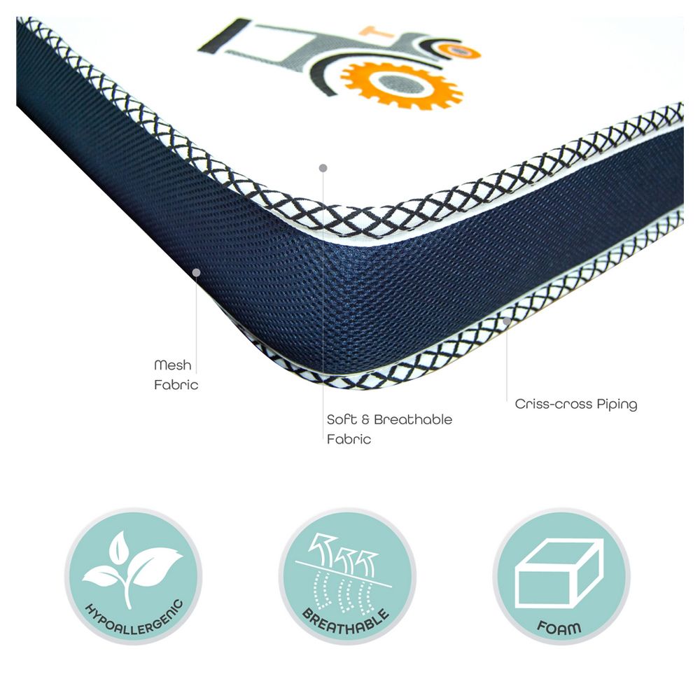 MOON - Crib & Toddler Bed Mattress with Print - 60x120x10cm