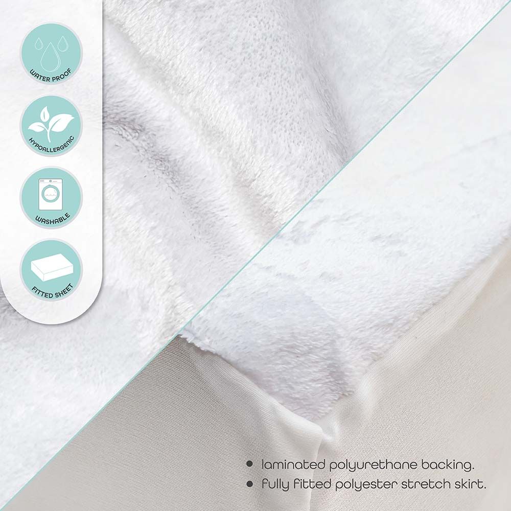 MOON - Waterproof Crib Mattress Protector 120x60x12cm