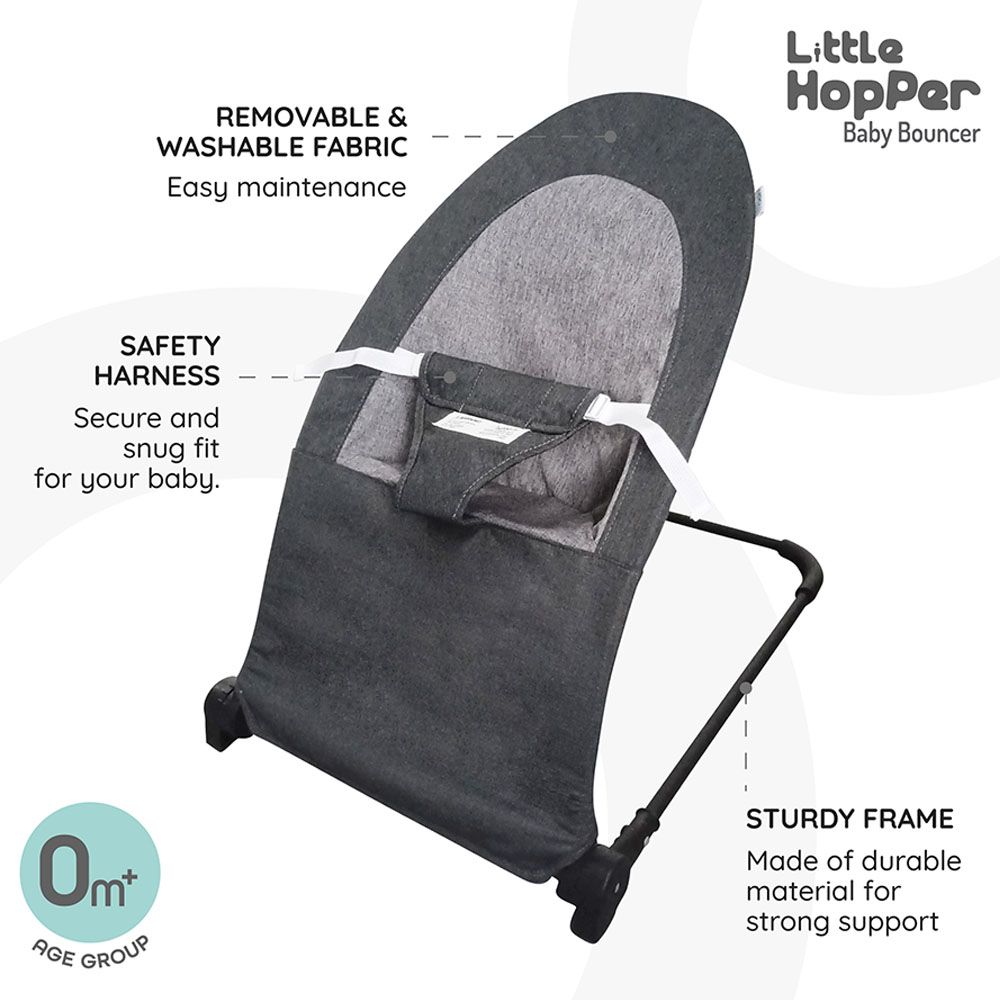 Moon - Little Hopper Baby Bouncer - Dark Grey