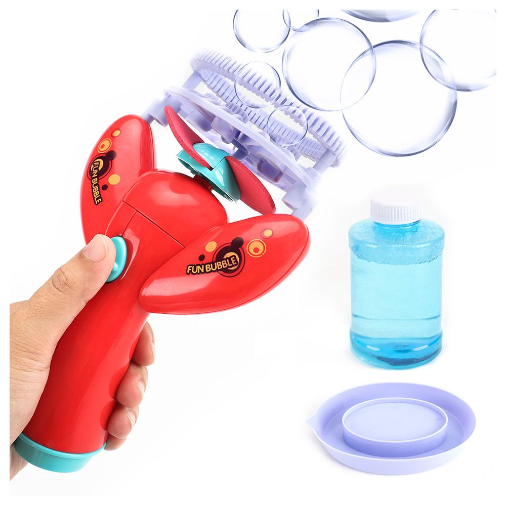 Moon - Bubble Burst Toy - Blowing Bubble Maker - Red