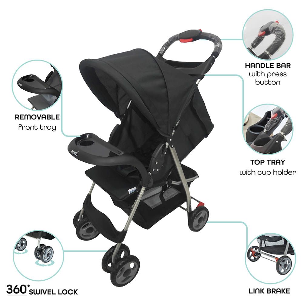 Moon - Baby Stroller - Black