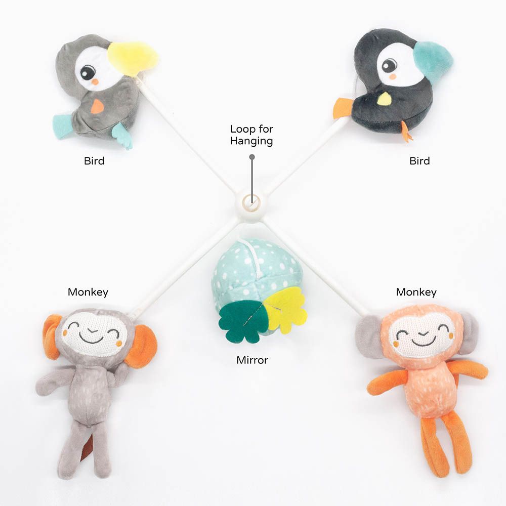 Moon - Jungle Friends Musical Mobile Baby Soft Toy