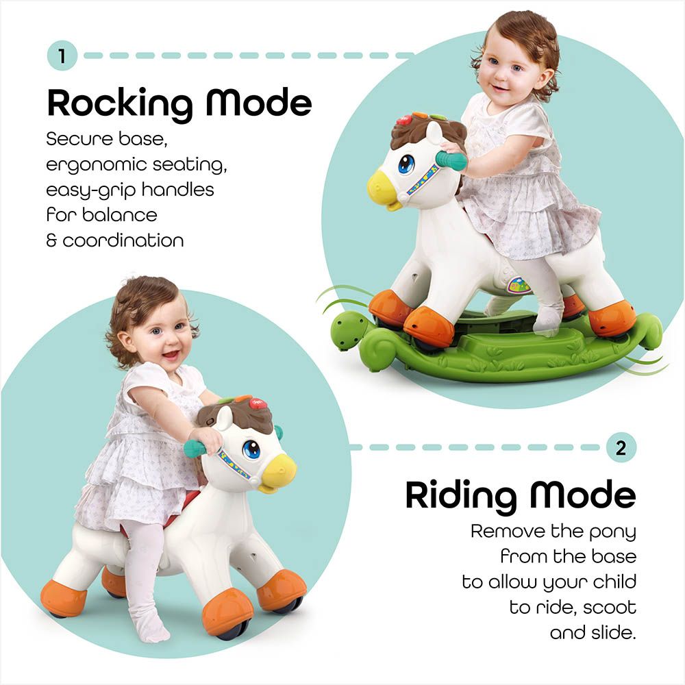 Moon - 2-in-1 Rocking & Riding Pony Toy