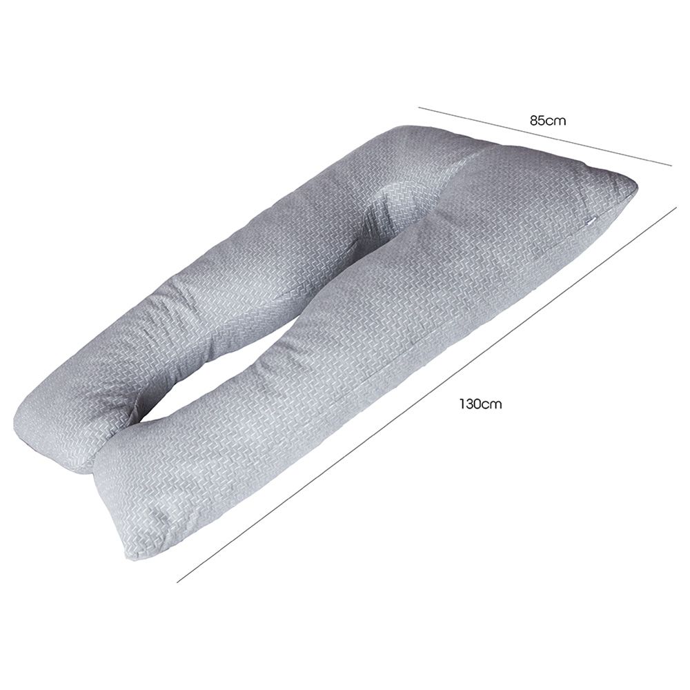 Moon - Bamboo U Shaped Pillow 100 x 25 x 152 cm - Grey