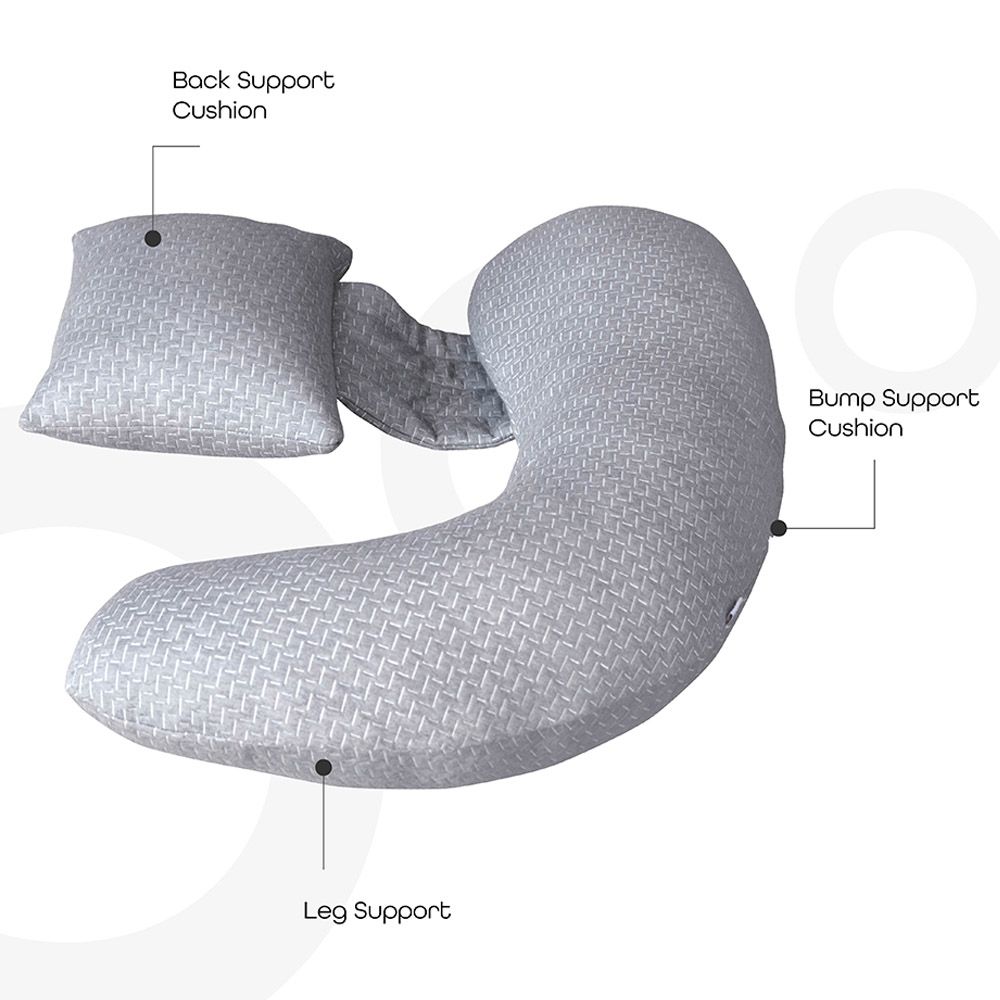 Moon - Bamboo Multi Position Pillow - Grey