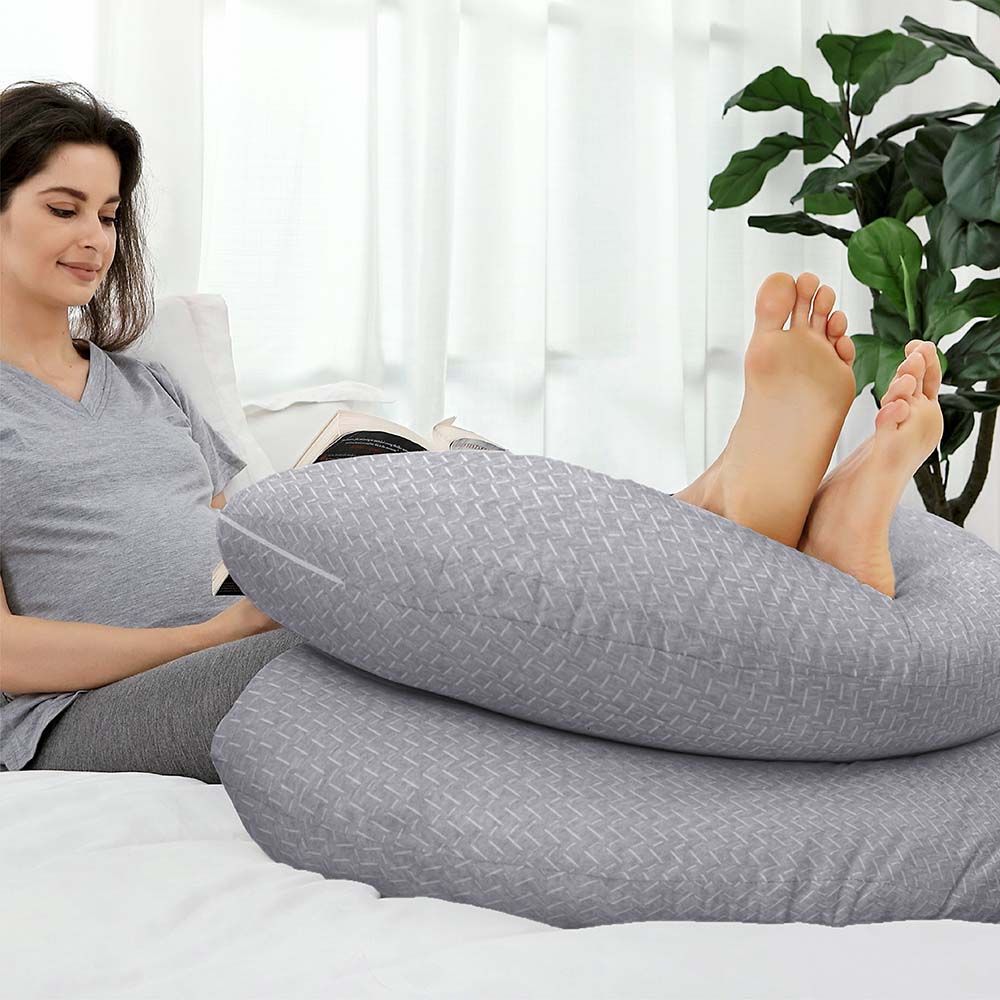 Moon - Bamboo Maternity C-Shape Pillow - Grey