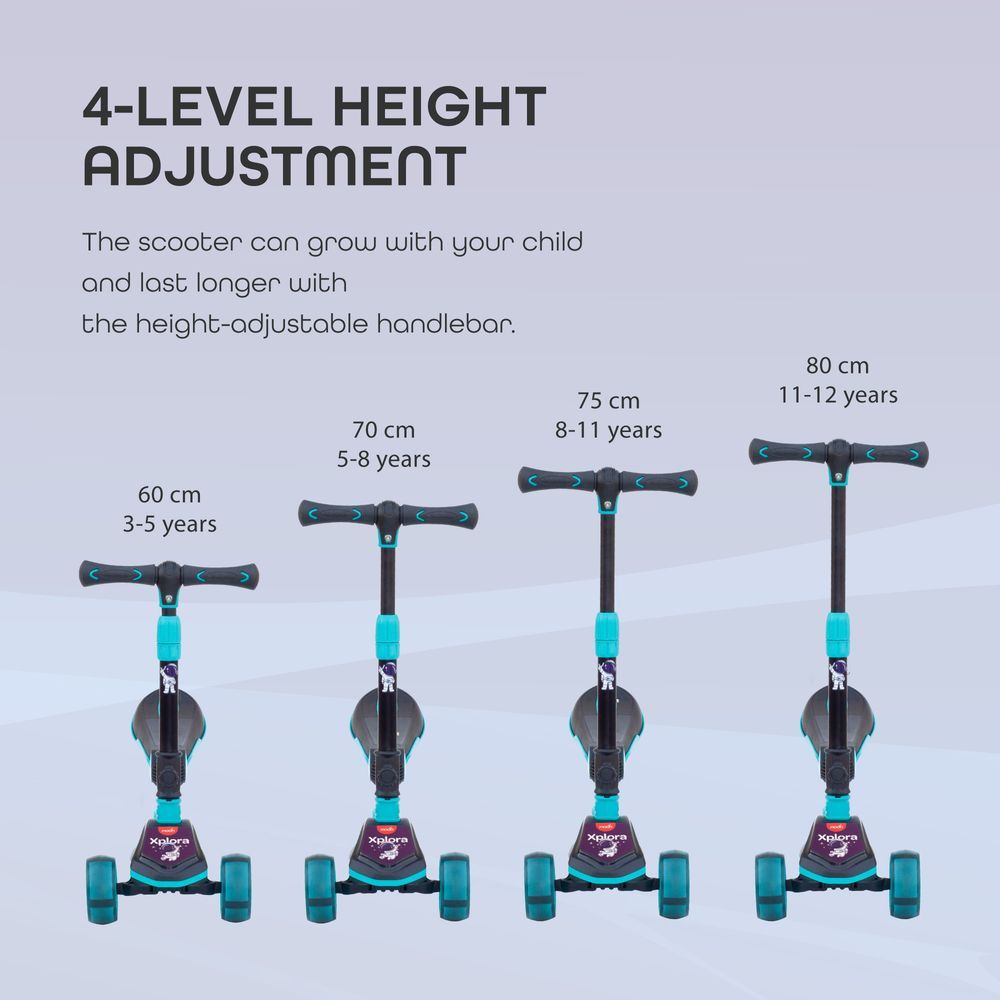 Moon - Xplora Foldable Scooter w/ Seat - Blue