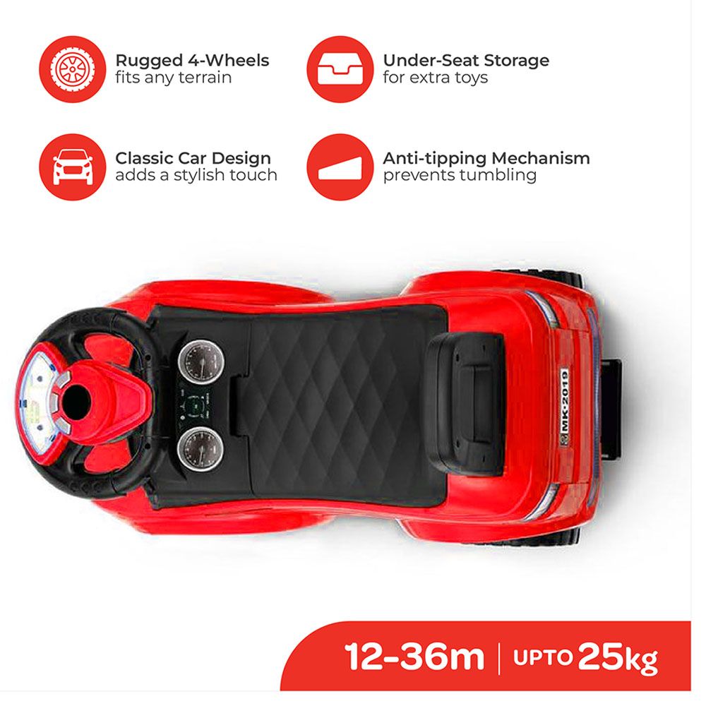 Moon - Zippy Ride On Sports Car - Red