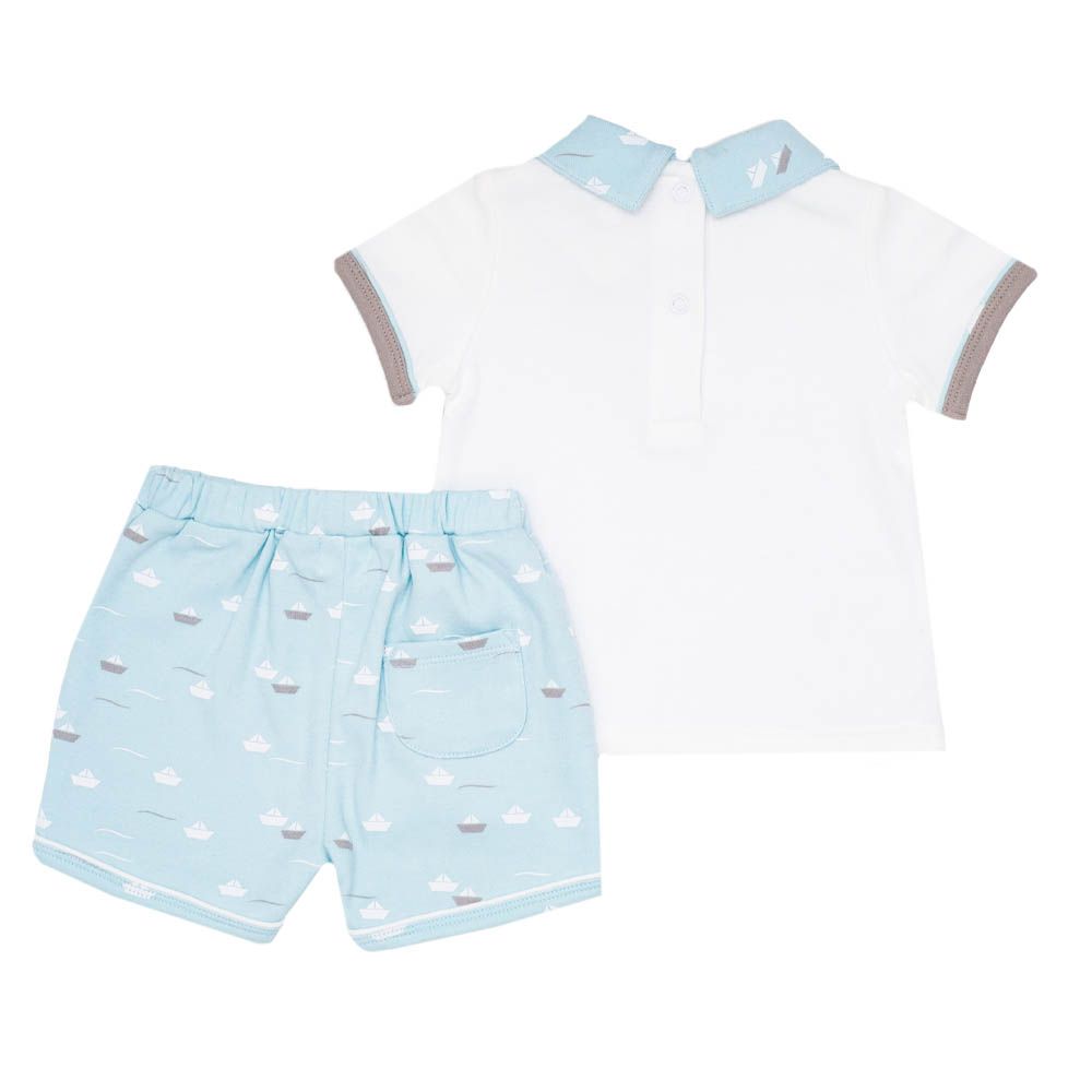 Moon - pc-Set - 100% Cotton T-Shirt & Shorts - Little Boat