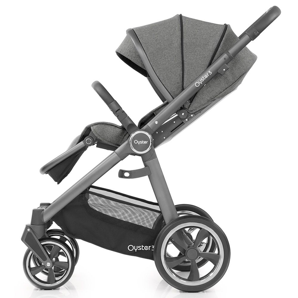 Oyster - Premium Threefold Baby Stroller 3 - Mercury City Grey