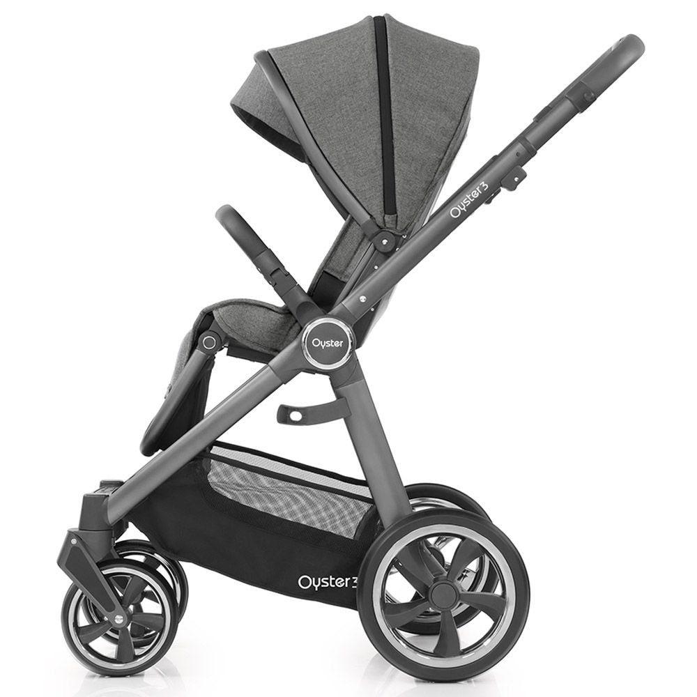 Oyster - Premium Threefold Baby Stroller 3 - Mercury City Grey