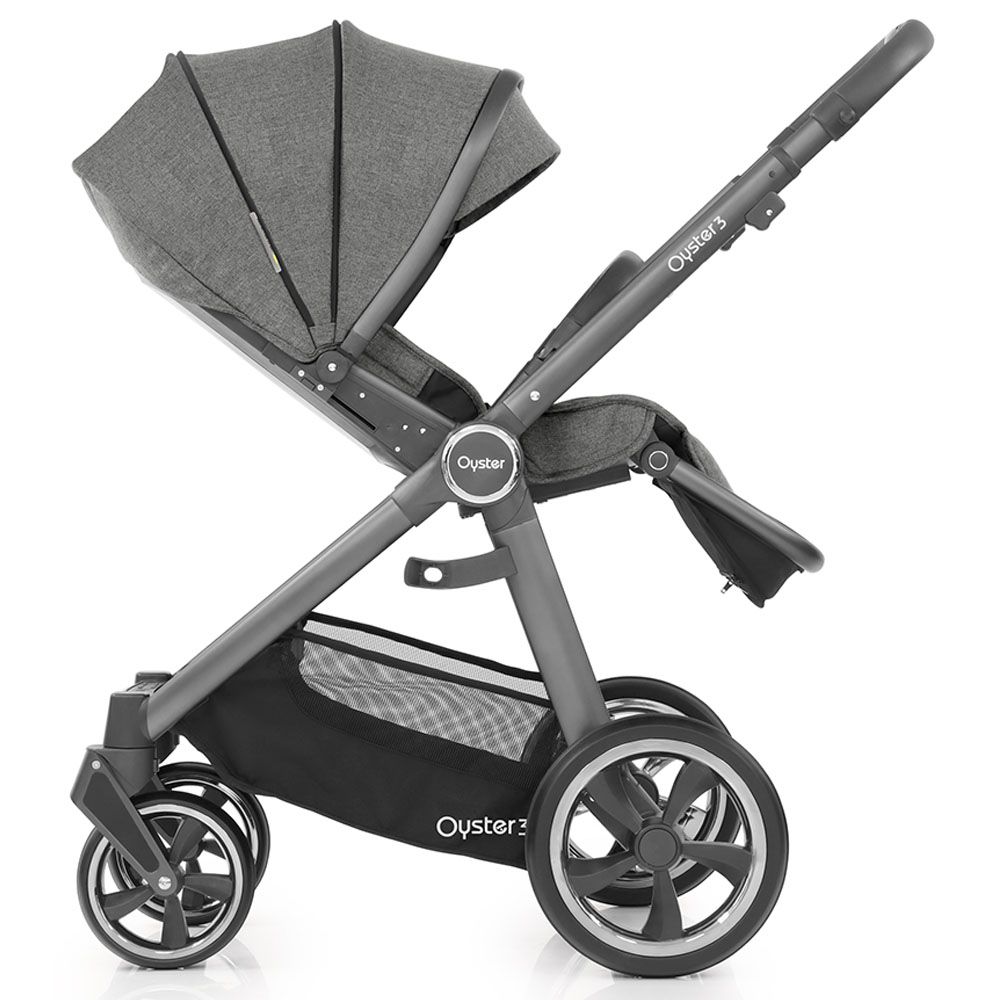 Oyster - Premium Threefold Baby Stroller 3 - Mercury City Grey