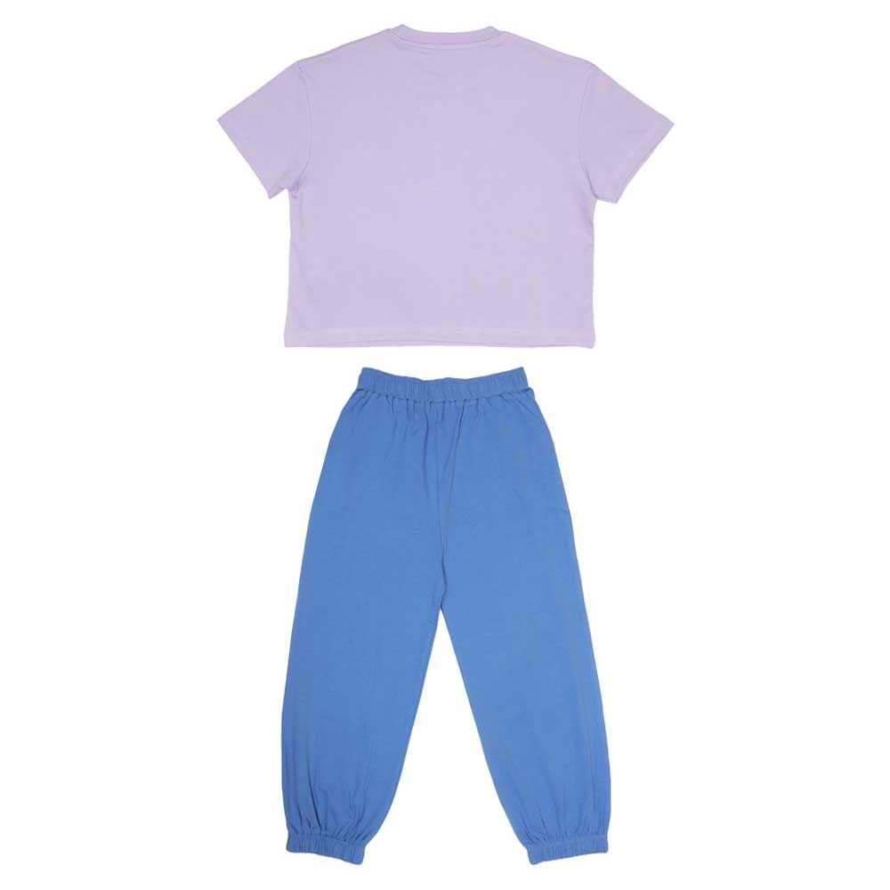 Aiko - 2pc-Set - Kids Short Sleeve T-Shirt W/Pants - Lilac