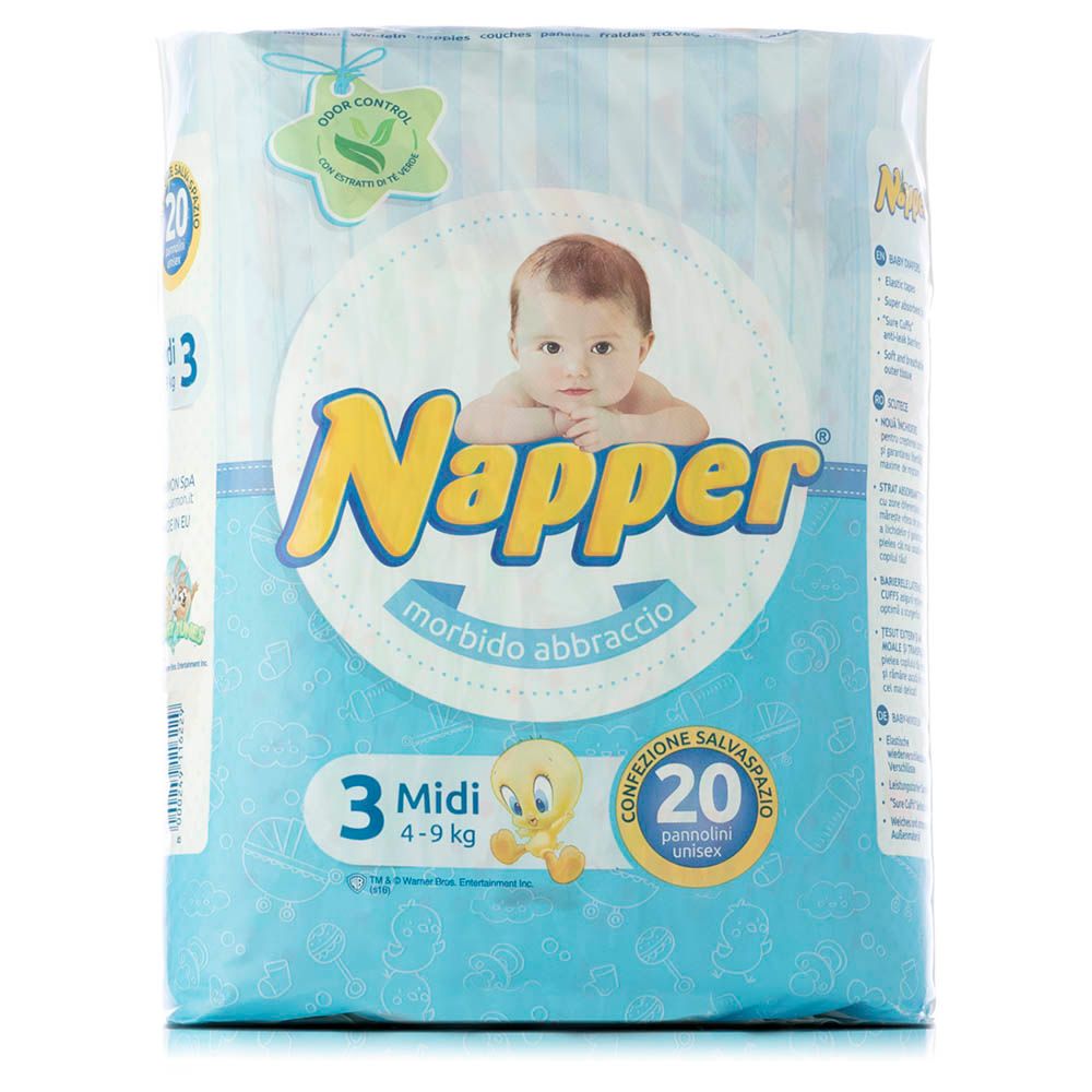 Napper - Diapers Soft Hug Parmon From 4-9kg 20pc