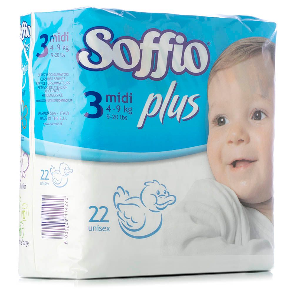 Soffio - Plus Soft Hug Parmon From 4-9kg, 22pc