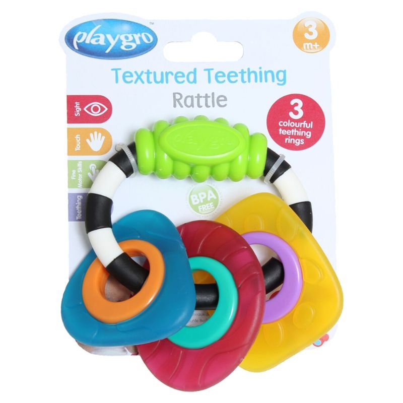 Playgro Textured Teething Shapes, BPA Free