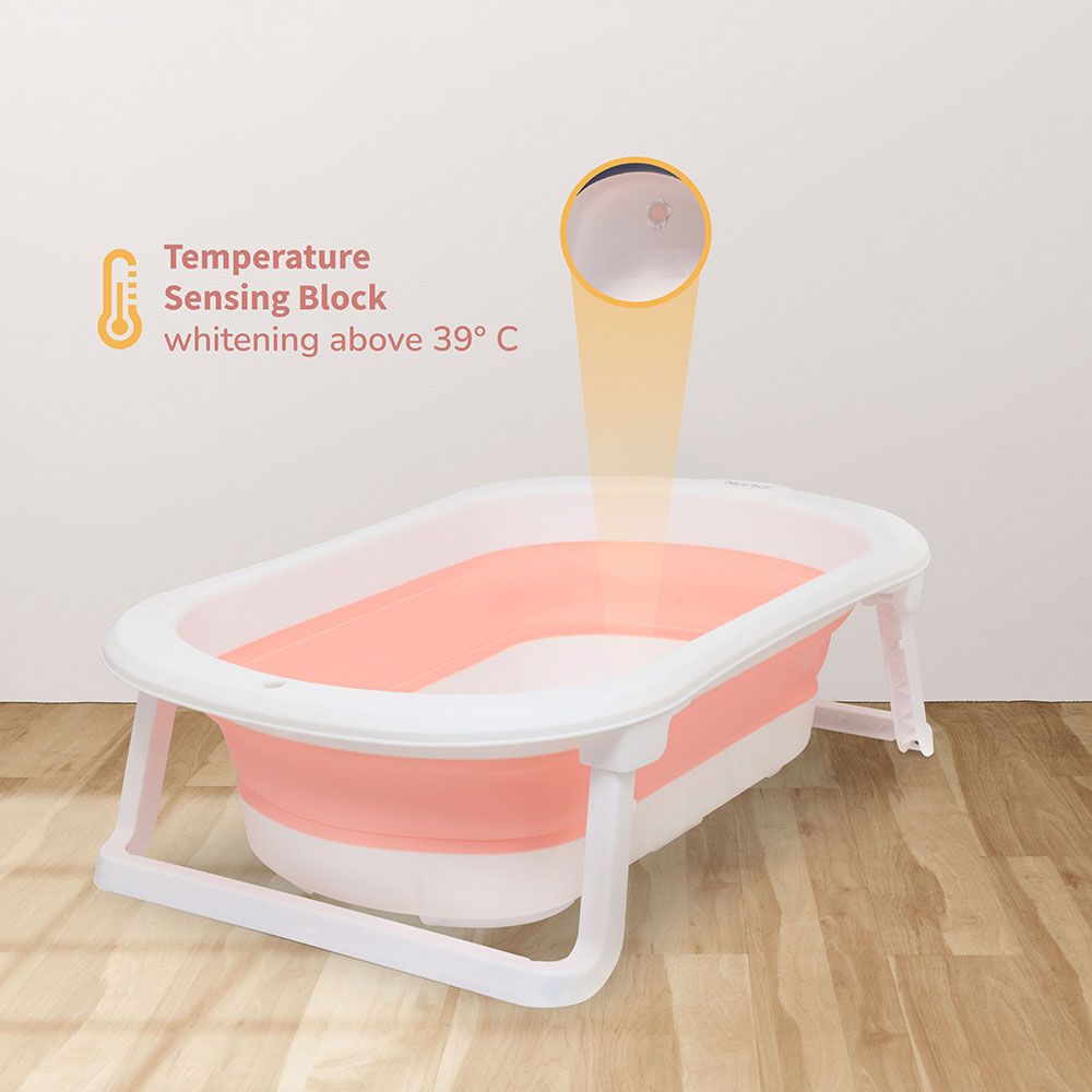 Nurtur - Collapsible Baby Bathtub - White/Pink