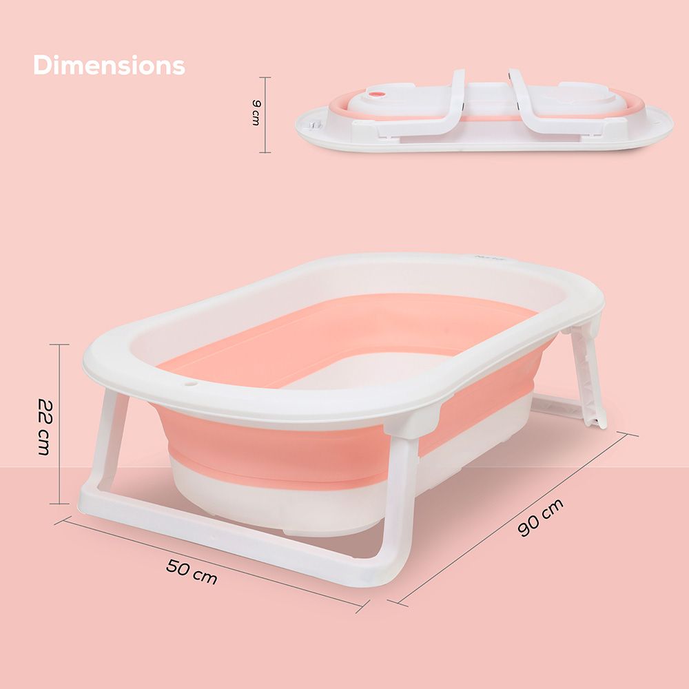 Nurtur - Collapsible Baby Bathtub - White/Pink