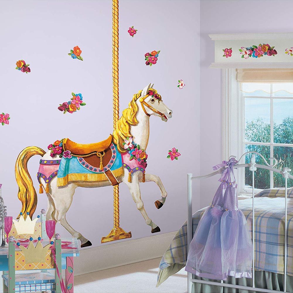 Room Mates Decals - Carousel Horse Peel Wall Decals