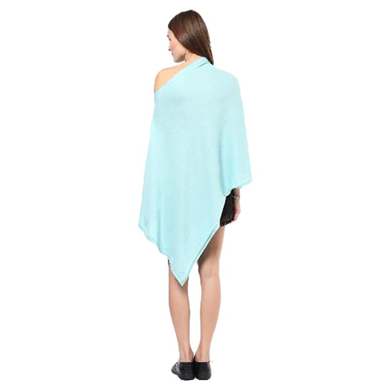 Pluchi - Knitted Fashion/Maternity Poncho Rosette - Pearl Aqua