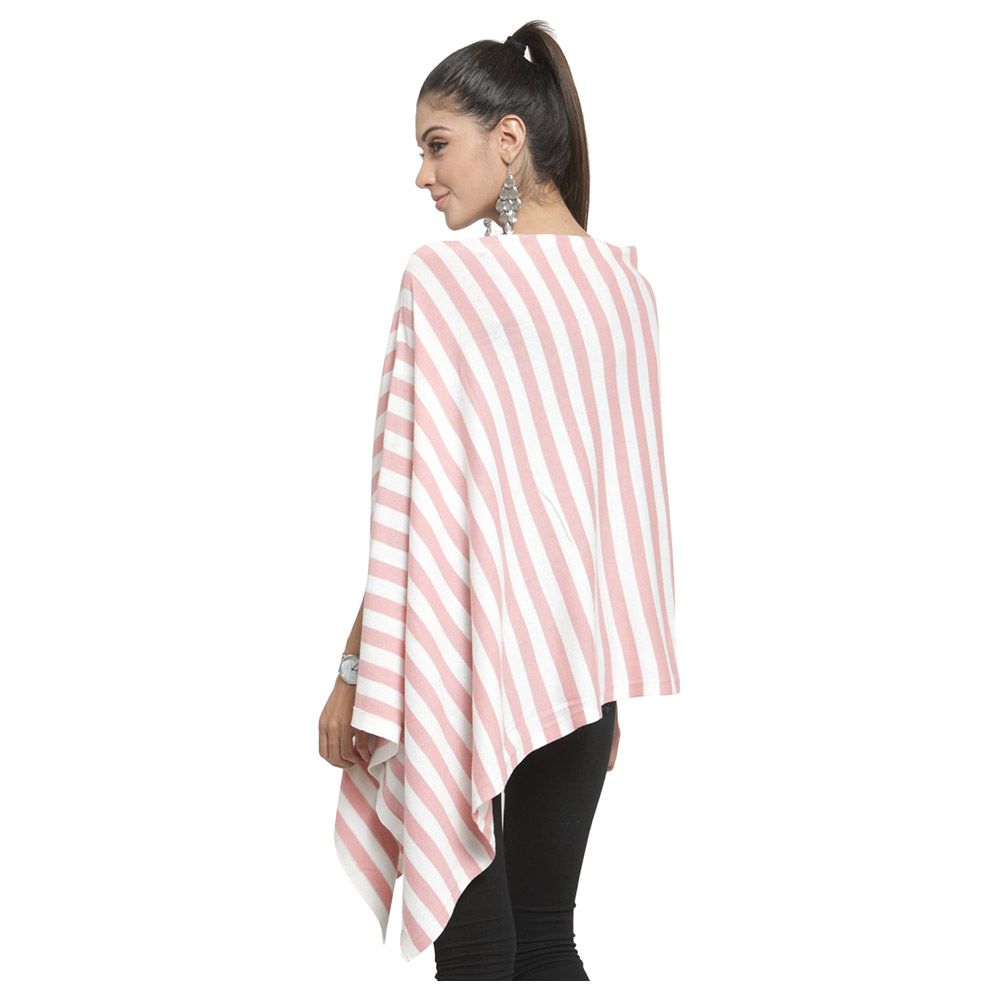 Pluchi - Knitted Fashion/Maternity Poncho Kia - Blossom & Ivory