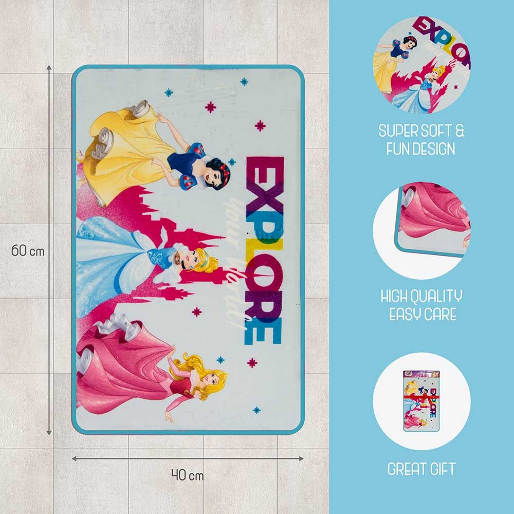 Disney - Princess Floormat for Kids - Blue