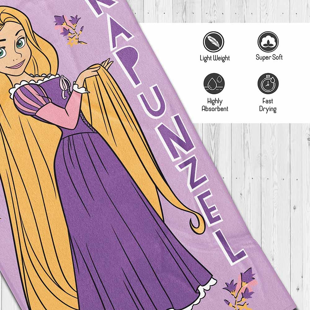 Disney Princess - Kids Bath Towel 70 x 140 cm - Purple