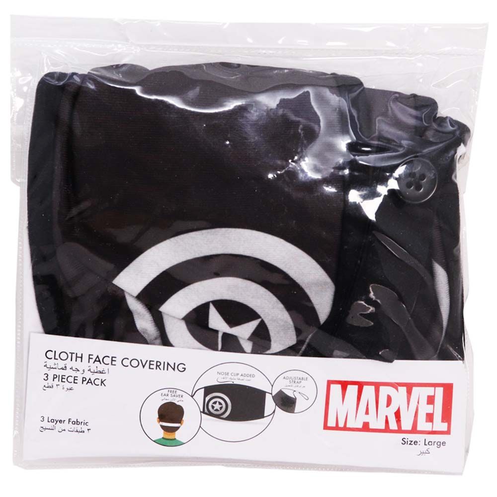 Marvel - Captain America Adults Face Mask Covering - Black