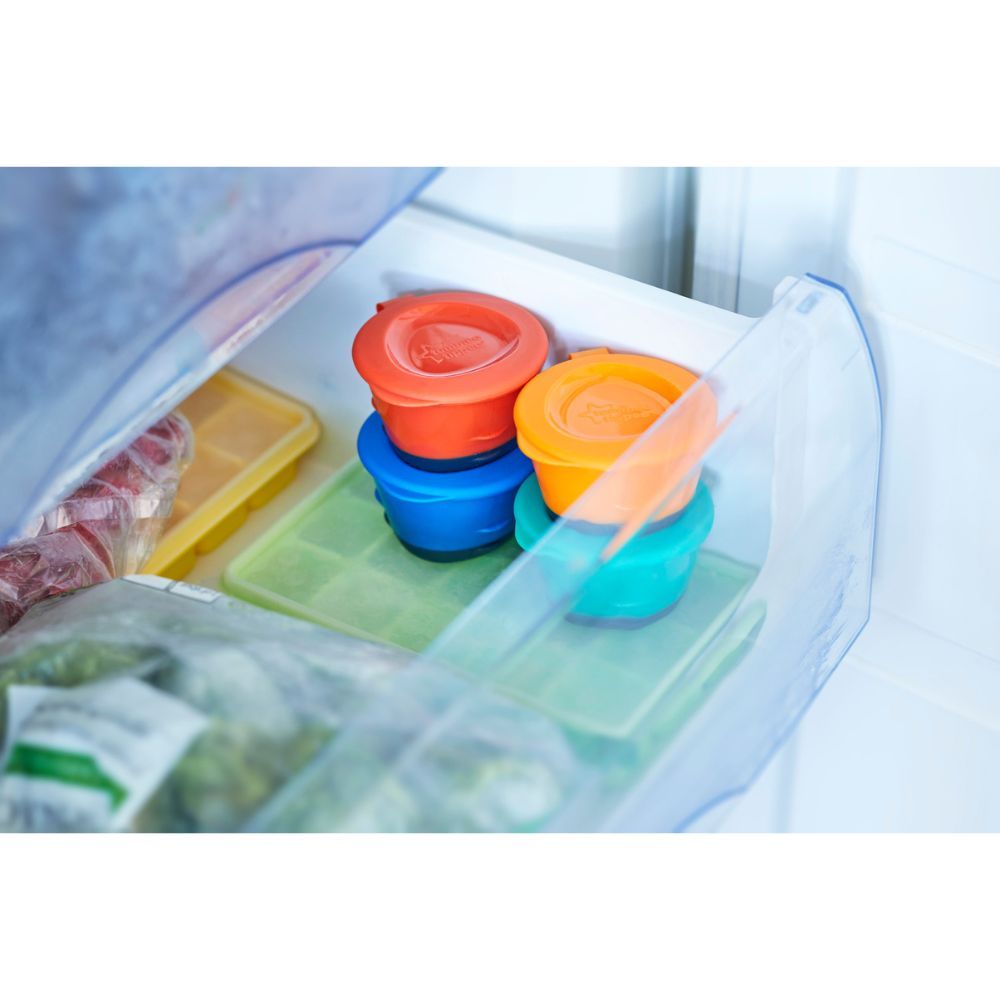 Tommee Tippee - Explora Pop Ups Freezer Pots - 4 Pcs & Tray