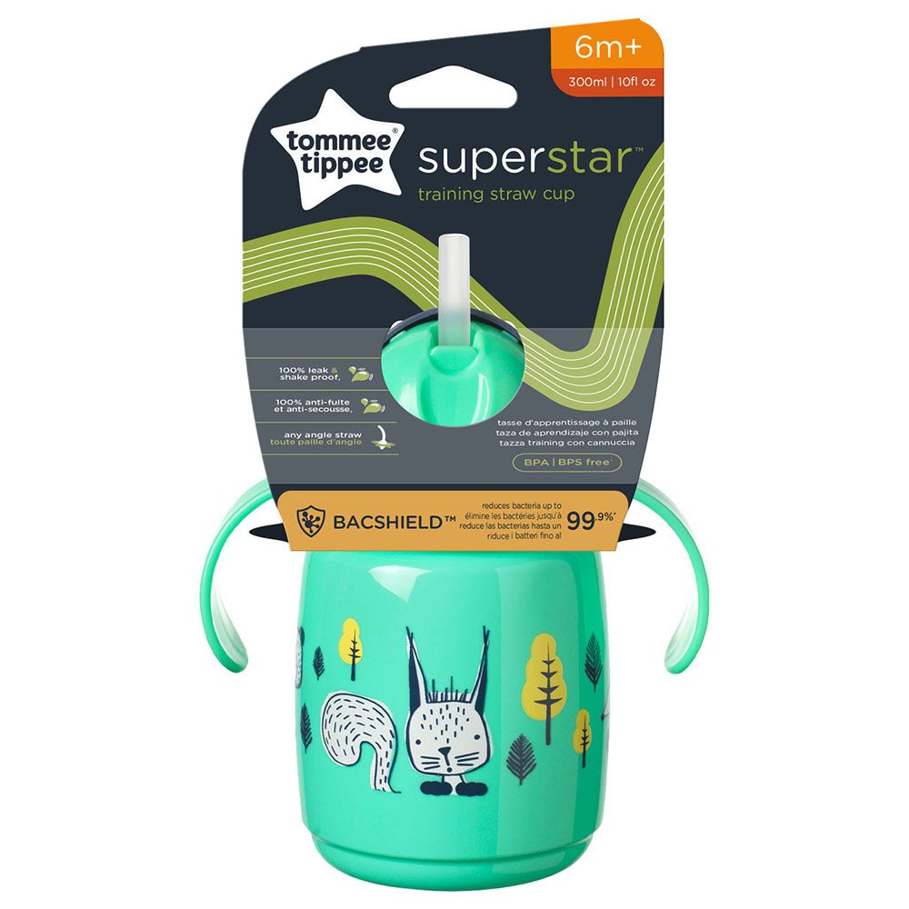 Tommee Tippee - Superstar Training Straw Cup 300ml - Green