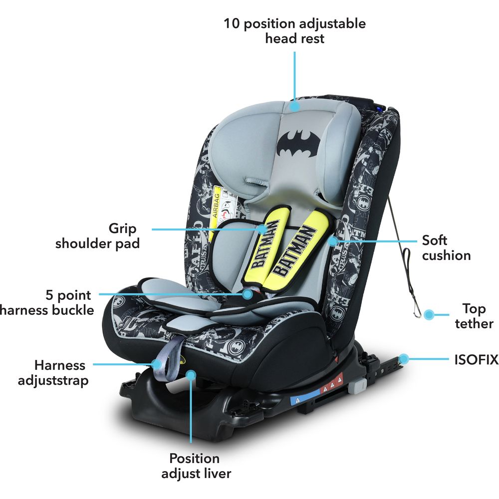 Warner Bros. 4 in 1 DC Comics batman Baby Kids Car Seat Buy at Best Price from Mumzworld