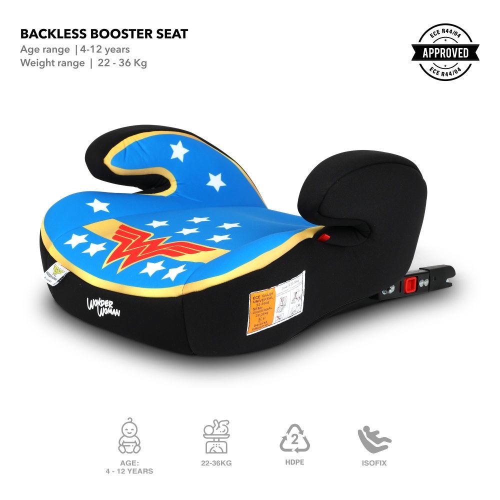 Warner Bros. - DC Comics Wonderwoman Kids Booster Seat - Blue