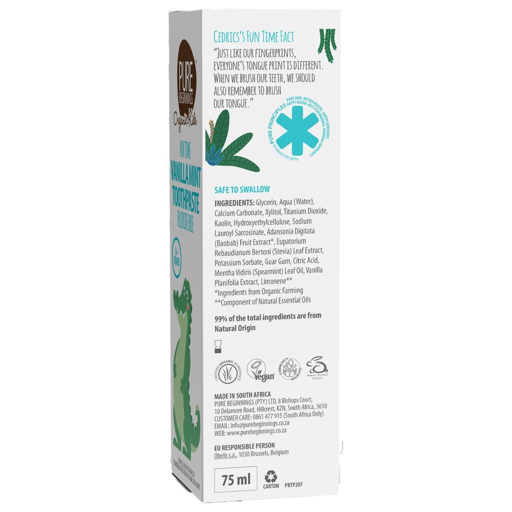 Pure Beginnings - Organic Vanilla Mint Kids Toothpaste 75ml