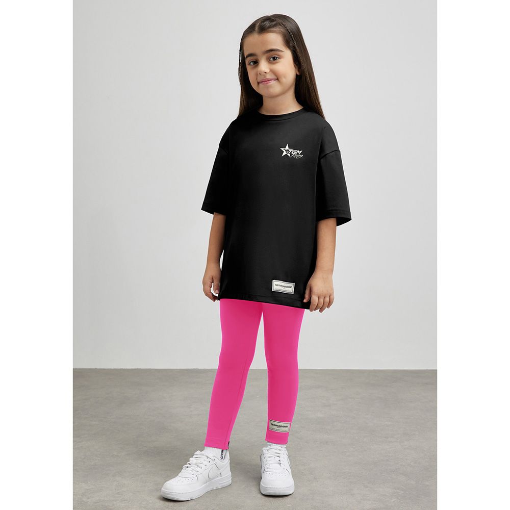 The Giving Movement - Kids Recycled Leggings - Fuchsia Pink