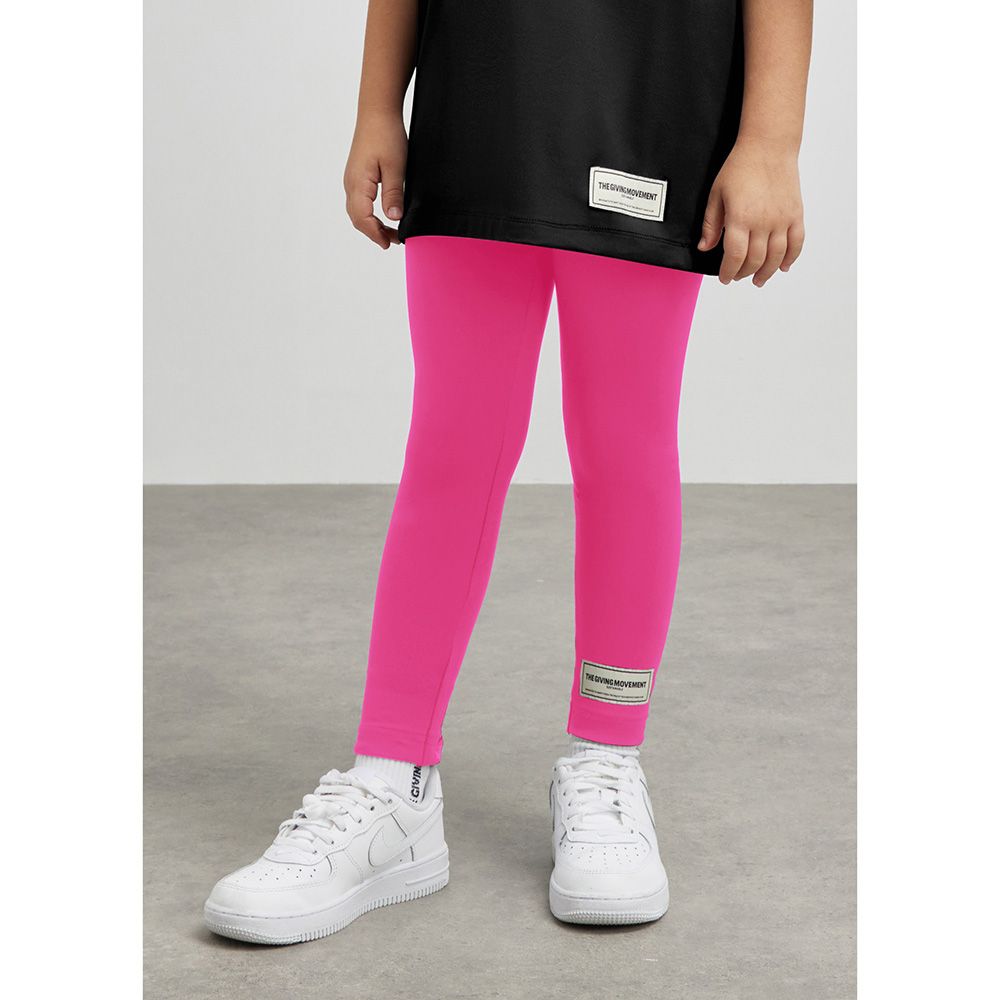 The Giving Movement - Kids Recycled Leggings - Fuchsia Pink