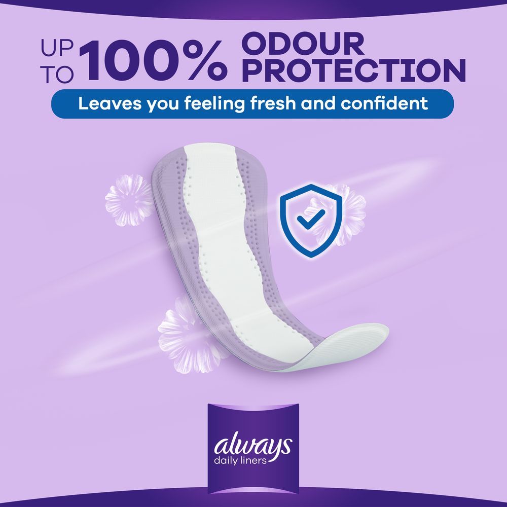 Always Daily Liners Extra Protect Pantyliners, Large, 68 Count