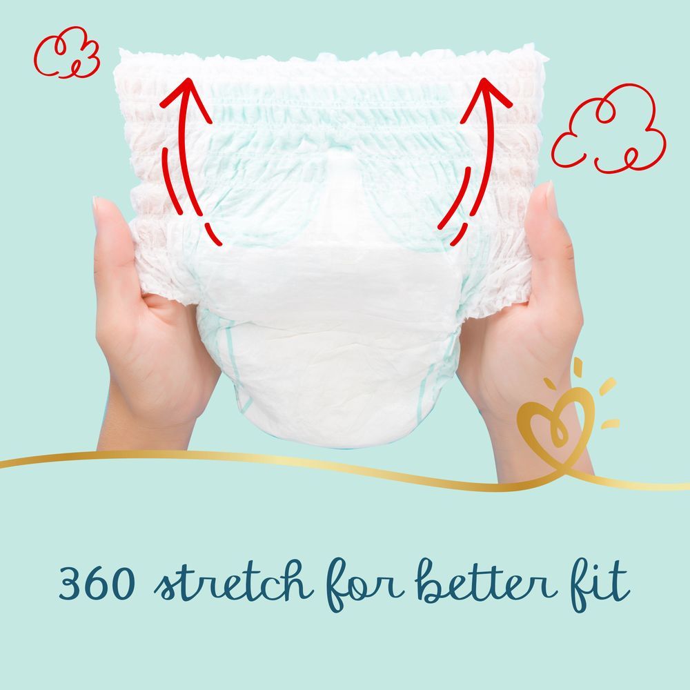 Pampers Premium Care Pants Diapers, Size 4, 9-14kg, Easy On & Easy Off - 44 Baby Diapers