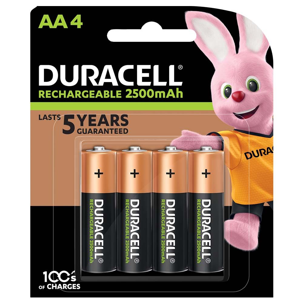 Duracell - Rechargeable AA 4 2500mAh