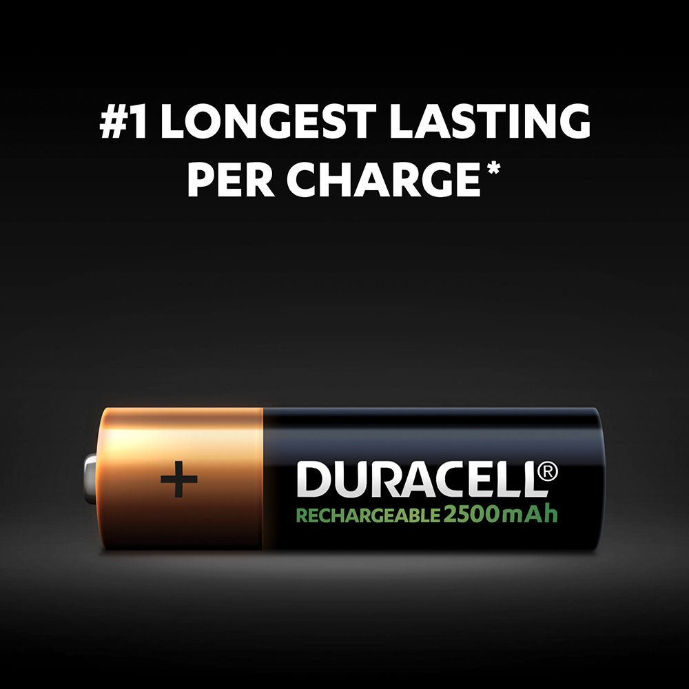 Duracell - Rechargeable AA 4 2500mAh