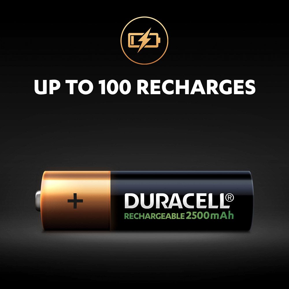 Duracell - Rechargeable AA 4 2500mAh