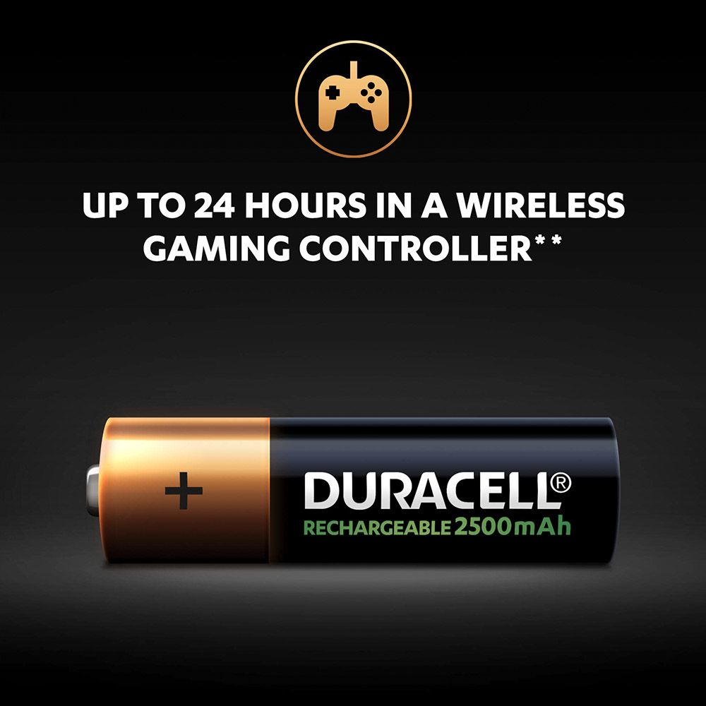 Duracell - Rechargeable AA 4 2500mAh