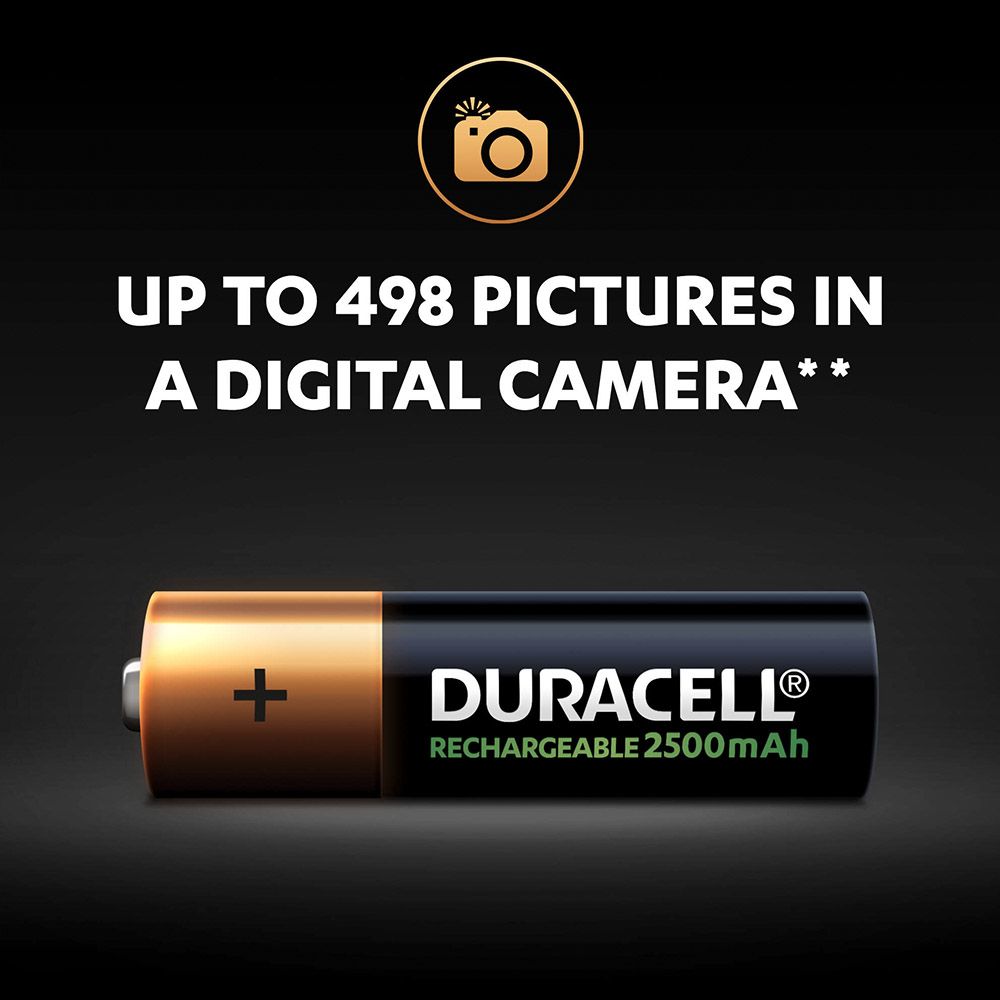 Duracell - Rechargeable AA 4 2500mAh