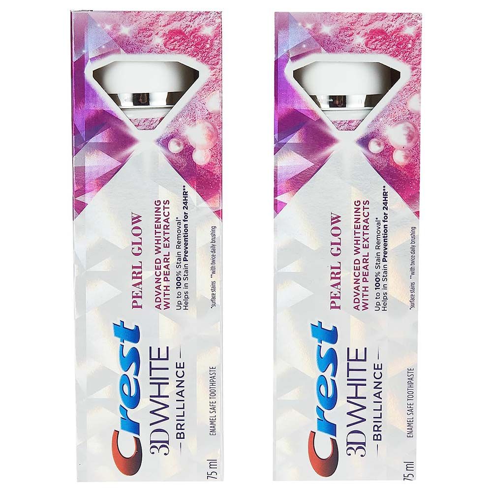 Crest - Pearl Glow Advanced Whitening Toothpaste - 75ml - 2pcs